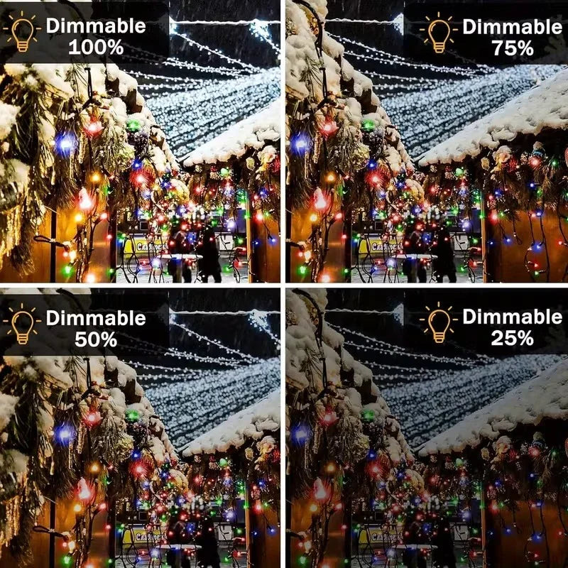 500 LED Outdoor Fairy Lights - Remote Control - Plug Powered