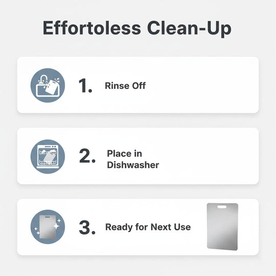 Stainless Steel Cutting Board - Hygienic Surface - Dishwasher Safe