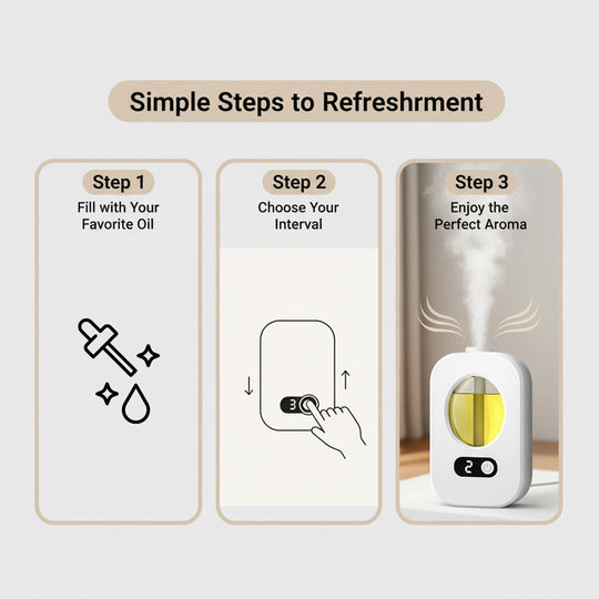 Automatic Diffuser - Ultrasonic Technology - Adjustable Settings