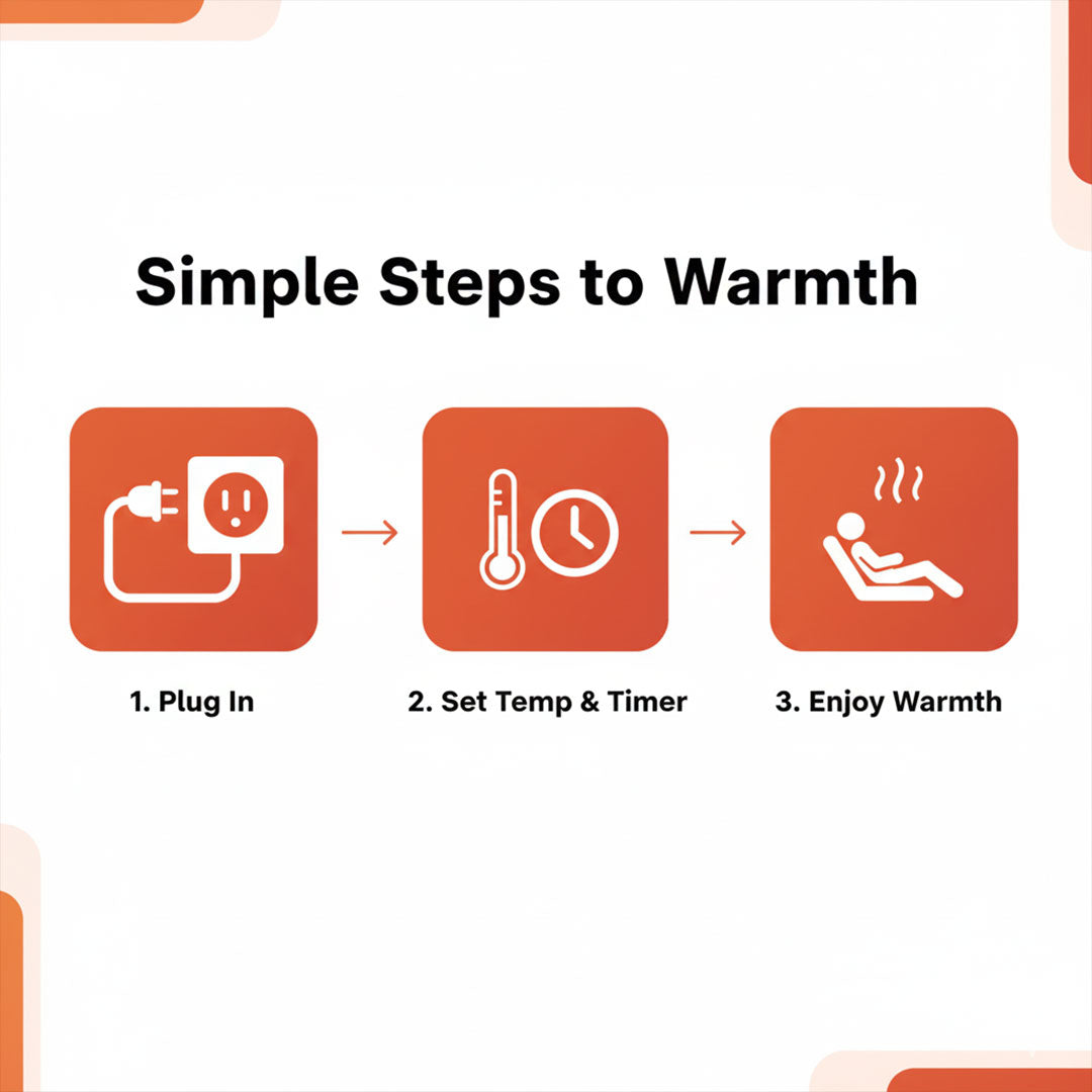 Electric Space Heater - Portable Plug-In - Compact Design