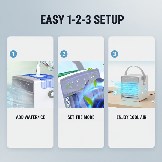 Portable Air Cooler - USB Powered - Adjustable Settings