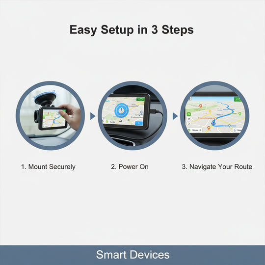 7" GPS Navigation System - Car Truck - Real-Time Traffic