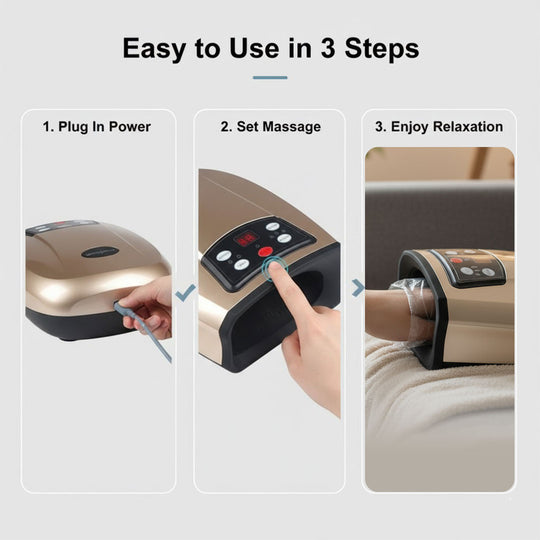 Hand Massager - Air Compression - Finger and Palm Massage Device