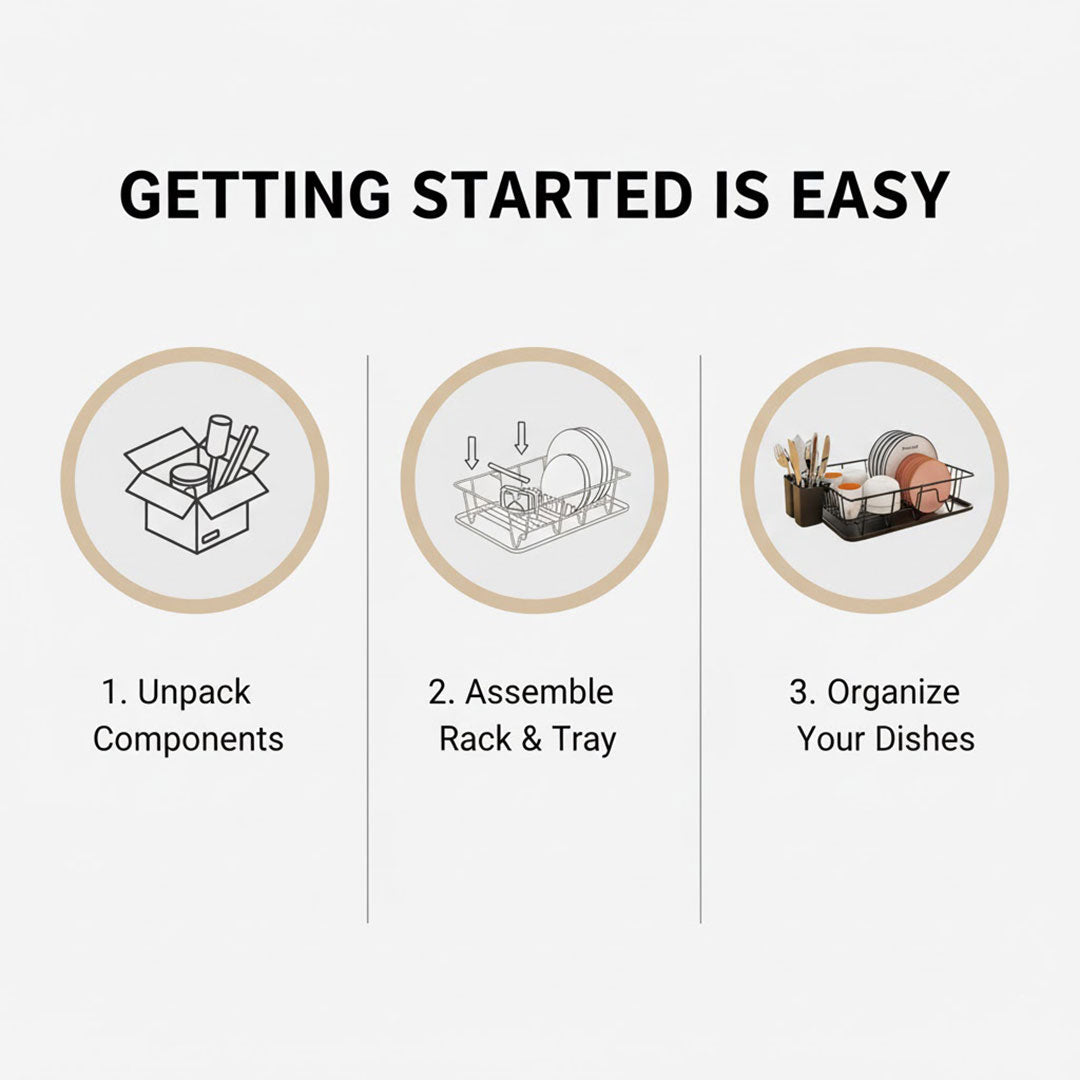 Dish Rack - Stainless Steel - Drip Tray