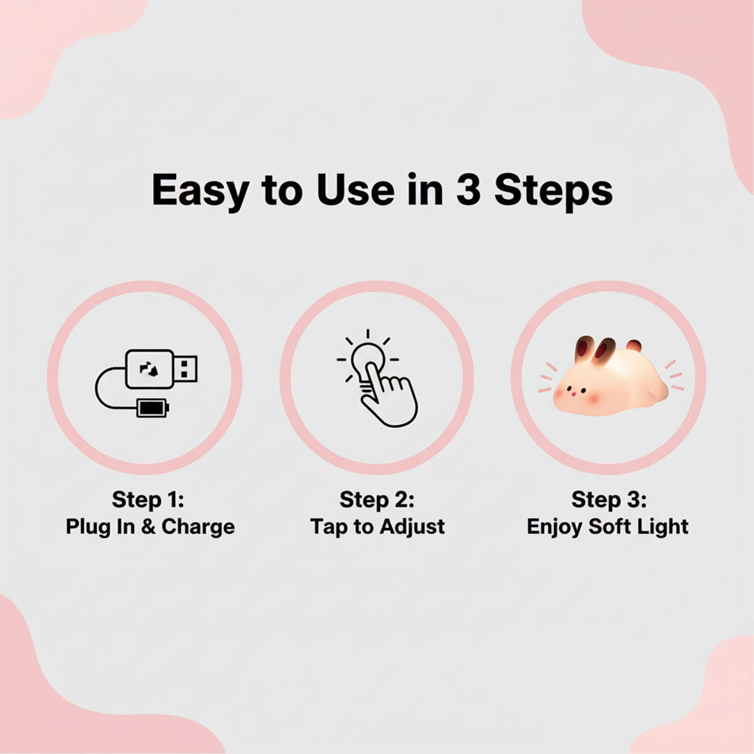 Children's Night Light - Silicone Animal - USB Rechargeable