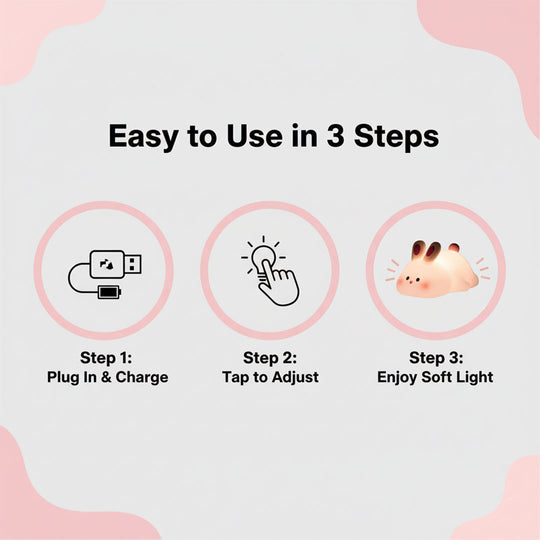 Children's Night Light - Silicone Animal - USB Rechargeable