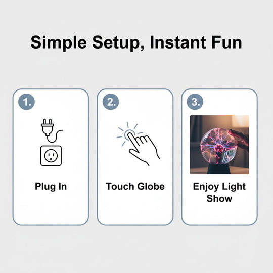 Plasma Globe Light - Touch-Activated - Home Decoration
