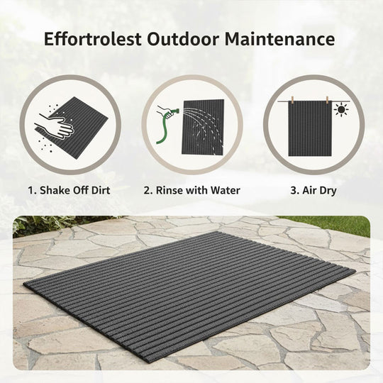 Outdoor Rug - Weatherproof Design - Non-Slip