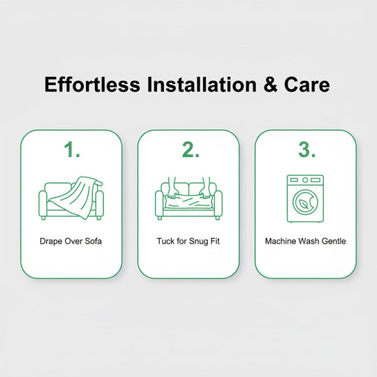 Sofa Cover - Jacquard Fabric - Pet-Friendly Design