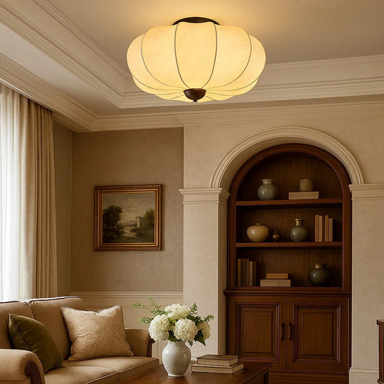 Ceiling Light - Silk Shade - Modern Design - Luvonic