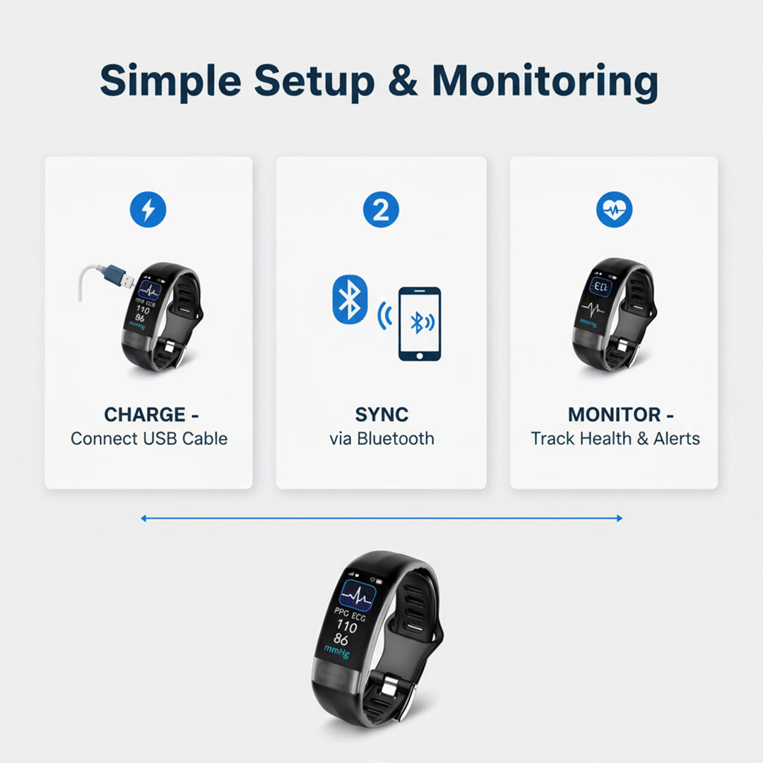 Smartwatch - ECG Function - Fitness Tracking