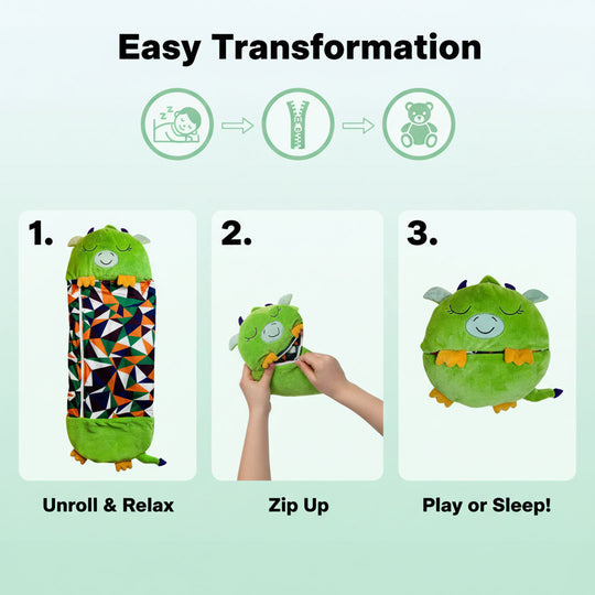 Kids Sleeping Bag - Plush Toy - 2-in-1 Design