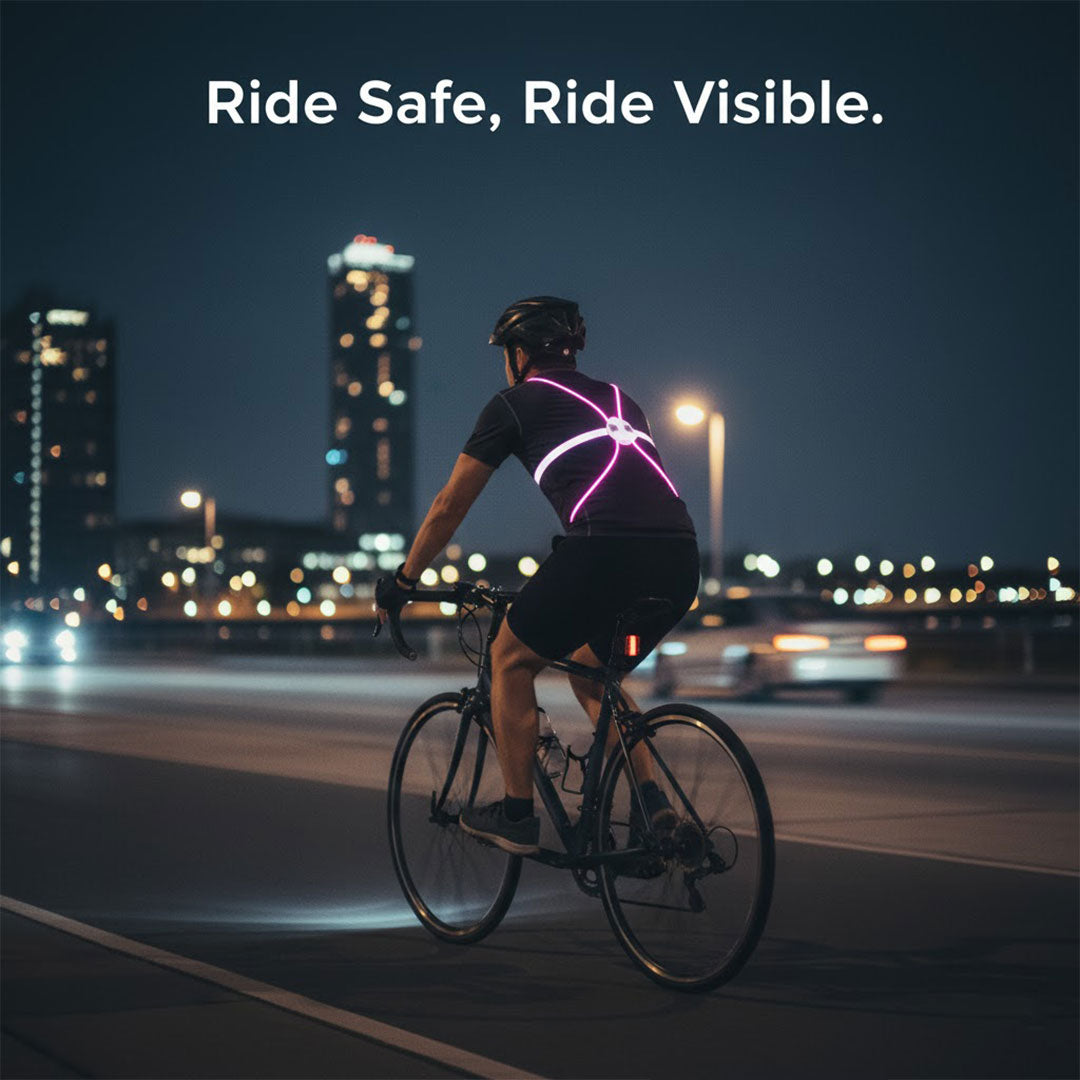 LED Safety Vest - Reflective Light - Adjustable Strap