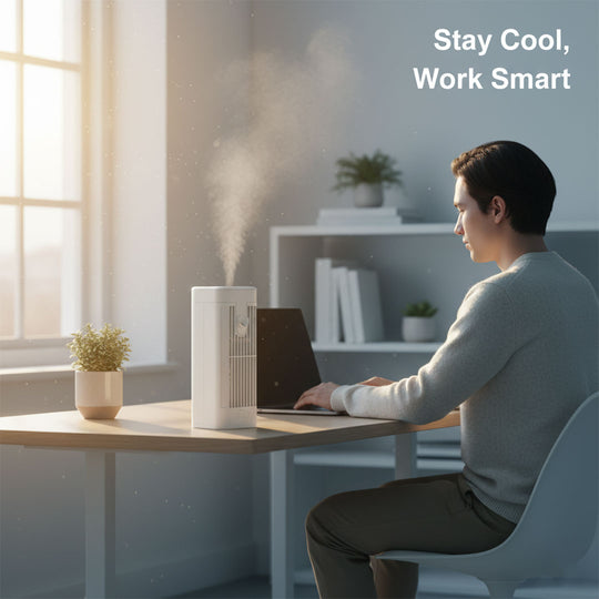 Portable Air Cooler - Desk Fan - Spray Cooling