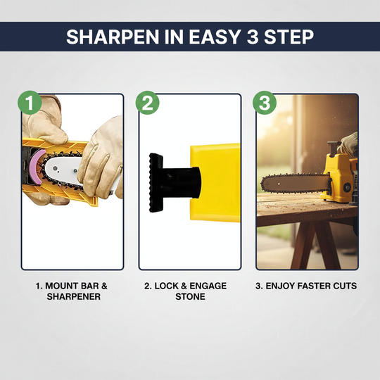 Chainsaw Sharpener - Blade Holder - Stone Attachment