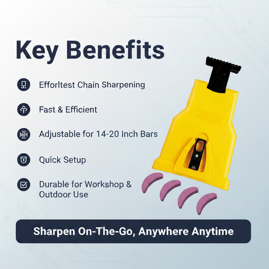 Chainsaw Sharpener - Blade Holder - Stone Attachment