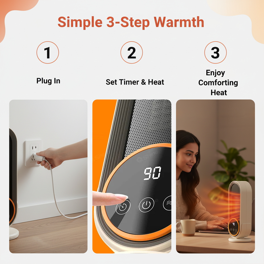 Space Heater - Compact Design - Digital Control