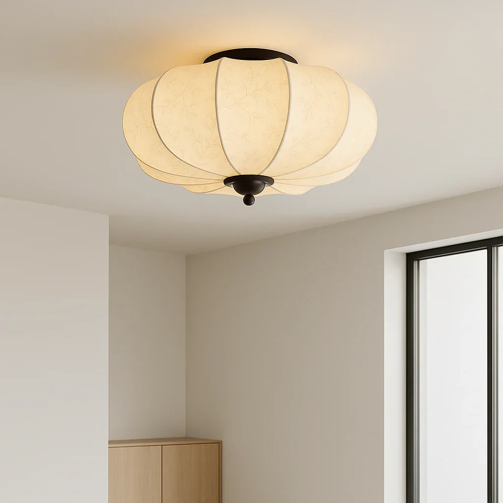 Ceiling Light - Silk Shade - Modern Design - Luvonic