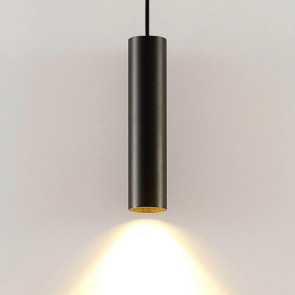 Pendant Light - Black Aluminium - Tube Design - Luvonic