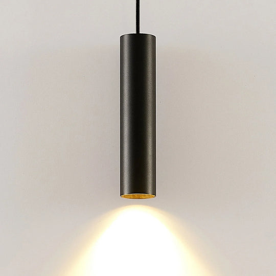Pendant Light - Black Aluminium - Tube Design - Luvonic
