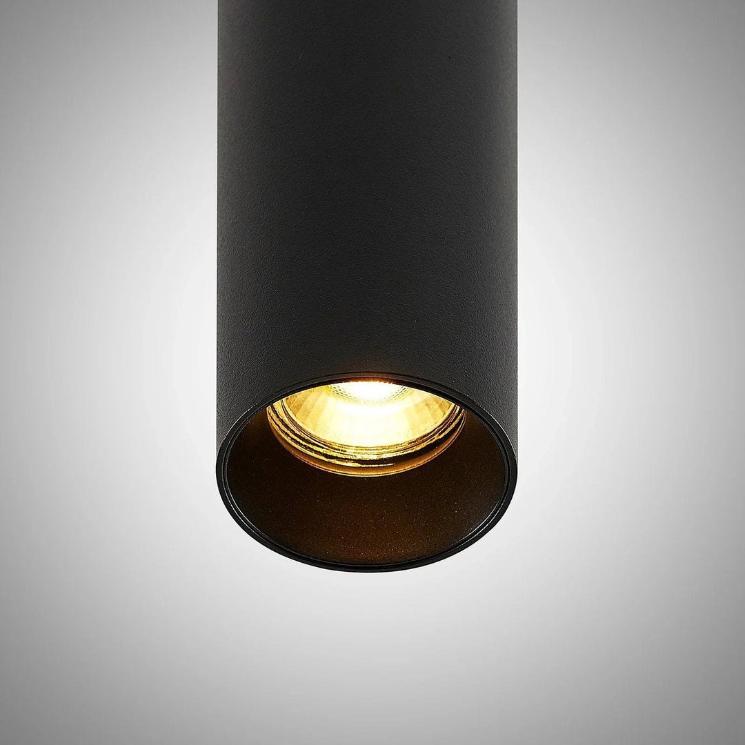 Pendant Light - Black Aluminium - Tube Design - Luvonic