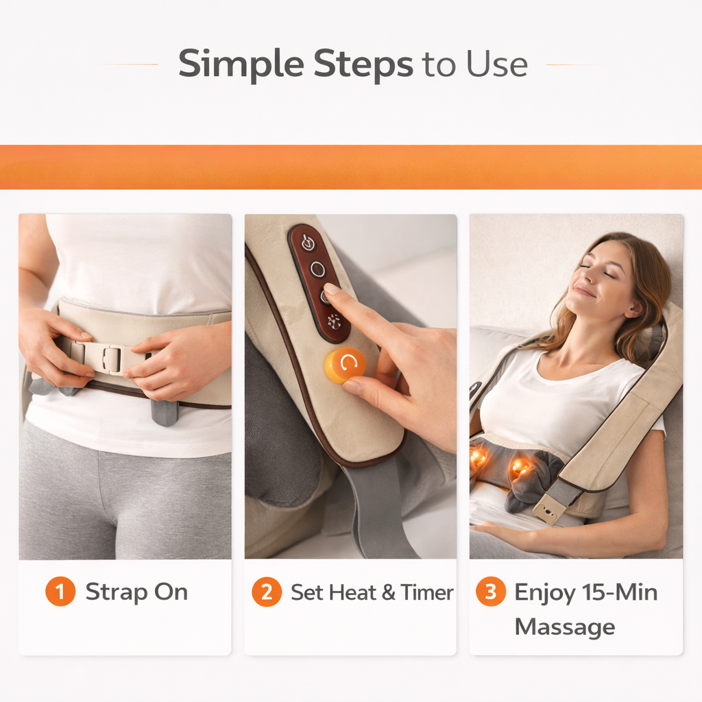 Abdominal Massager - Heat Function - Rechargeable Design
