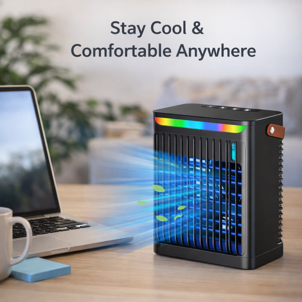 Air Cooler Fan - Portable Design - Adjustable Settings