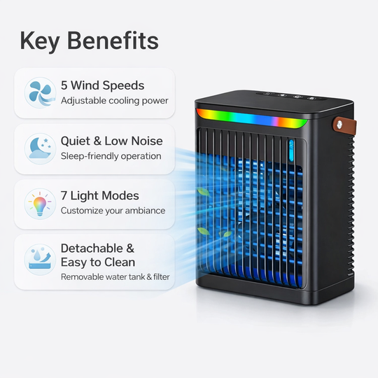 Air Cooler Fan - Portable Design - Adjustable Settings