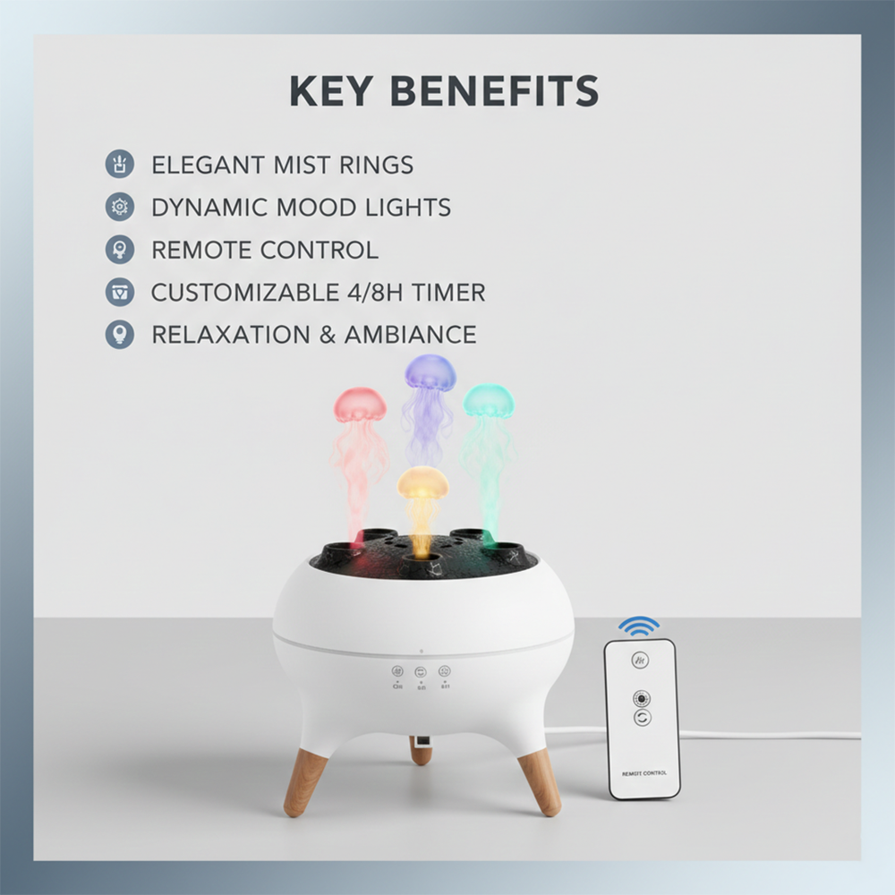 Aroma Diffuser - Jellyfish Design - Mist Humidifier