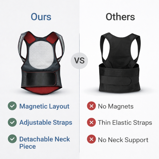 Back Support Belt - Magnetic Design - Adjustable Fit
