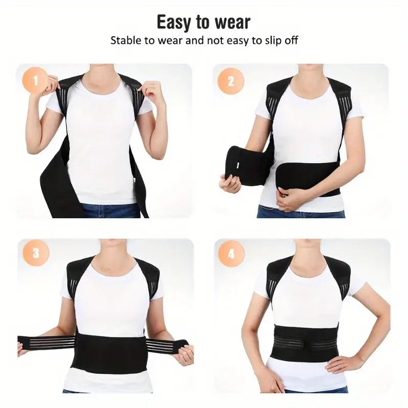 Back Support Belt - Magnetic Design - Adjustable Fit