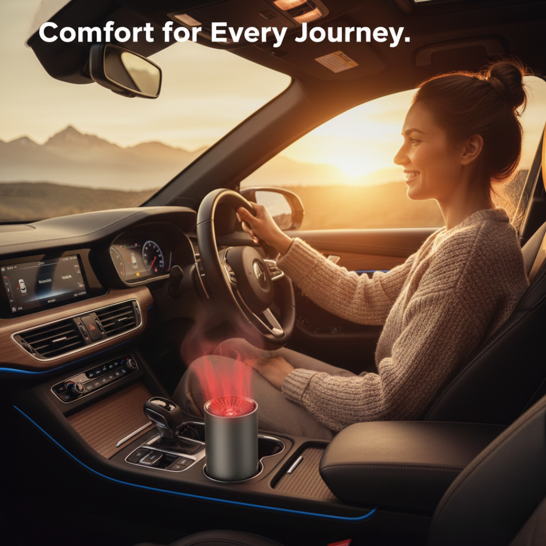 Car Heater Fan - 360° Rotatable - Adjustable Airflow