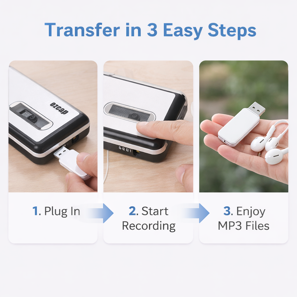 Cassette Converter - USB Transfer - Portable Player