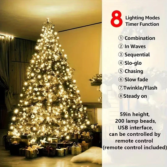 Christmas Tree Lights - USB Powered - Remote Control