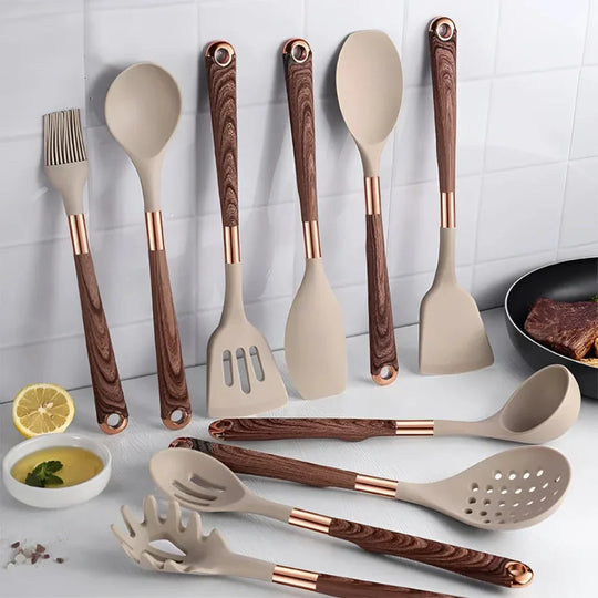 Cooking Utensil Set - Silicone Tools - Kitchen Accessory