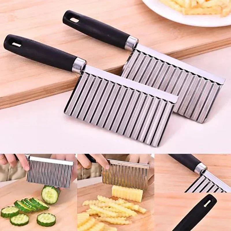 Crinkle Cutter Knife - Stainless Steel - Wavy Slicer