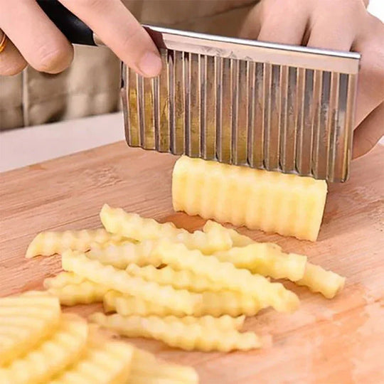 Crinkle Cutter Knife - Stainless Steel - Wavy Slicer