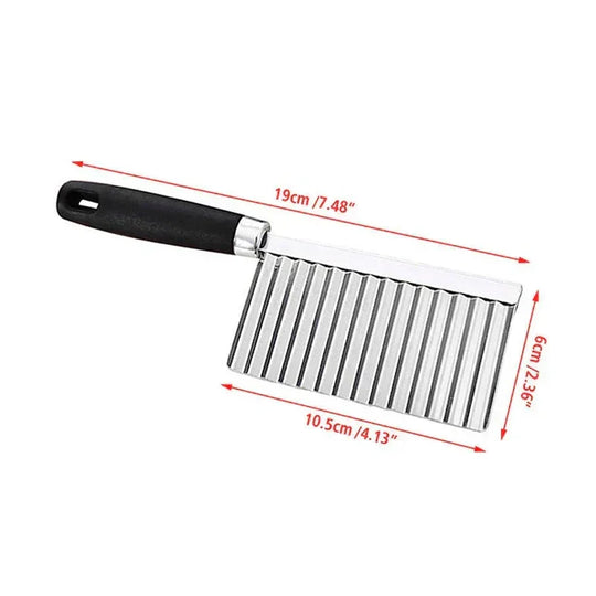 Crinkle Cutter Knife - Stainless Steel - Wavy Slicer