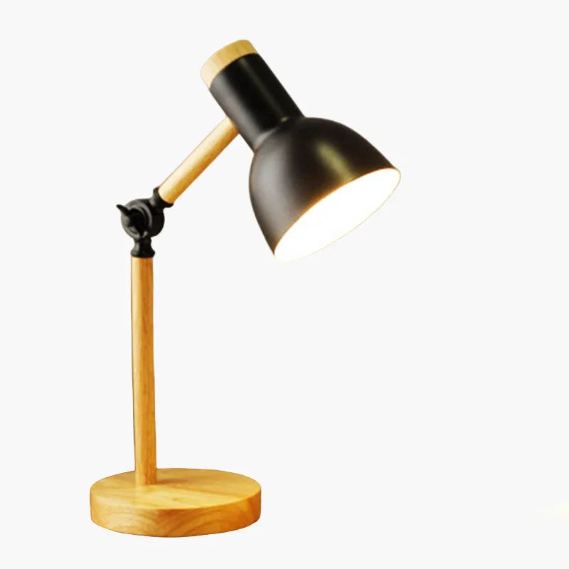 Desk Lamp - Wooden Frame - Adjustable Arm