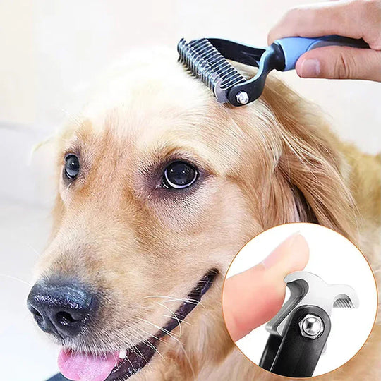 Detangling Pet Comb - Two-Sided Design - Stainless Steel
