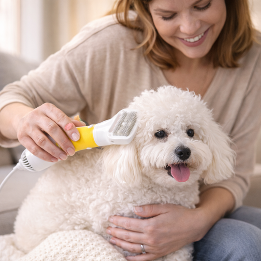 Dog Hair Dryer - Grooming Brush - Styling Comb