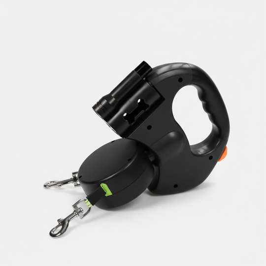 Dual Dog Leash - Tangle-Free Design - LED Light