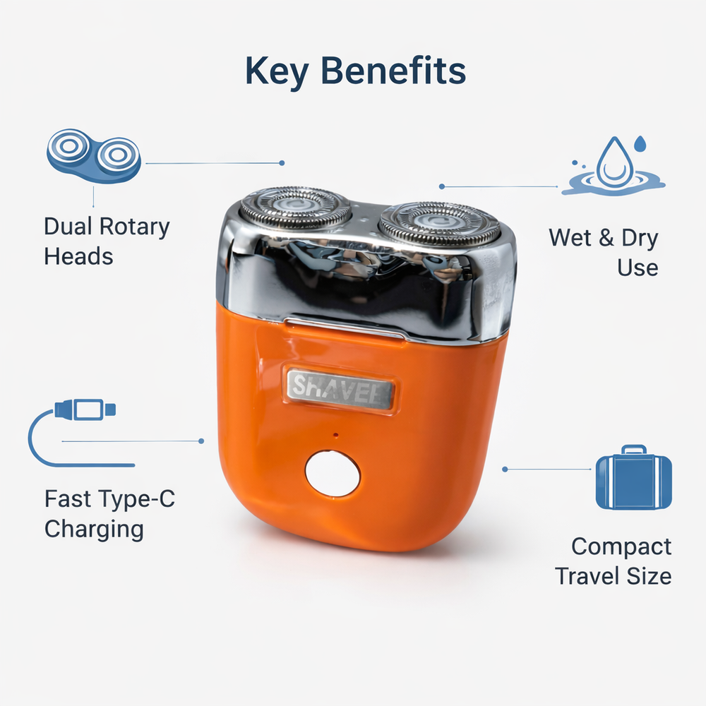 Electric Shaver - Dual Rotary - Wet Dry