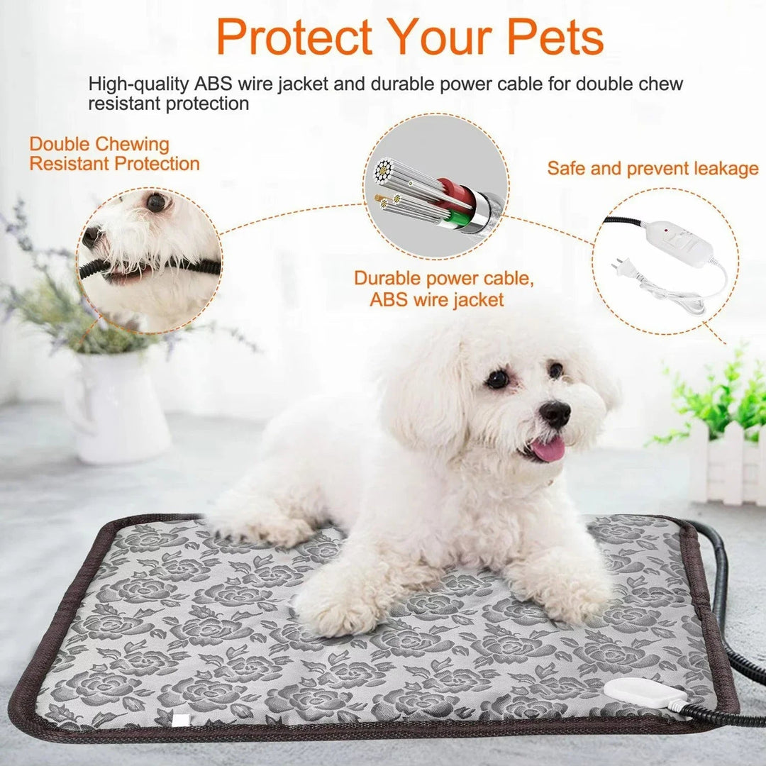 Electric Dog Heating Pad - Adjustable Temperature - Safety Design
