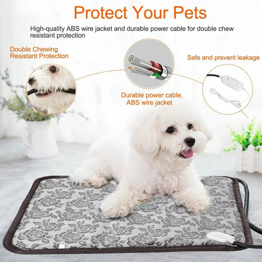 Electric Dog Heating Pad - Adjustable Temperature - Safety Design