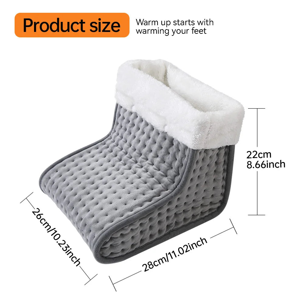 Electric Foot Warmer - Adjustable Temperature - Plush Surface