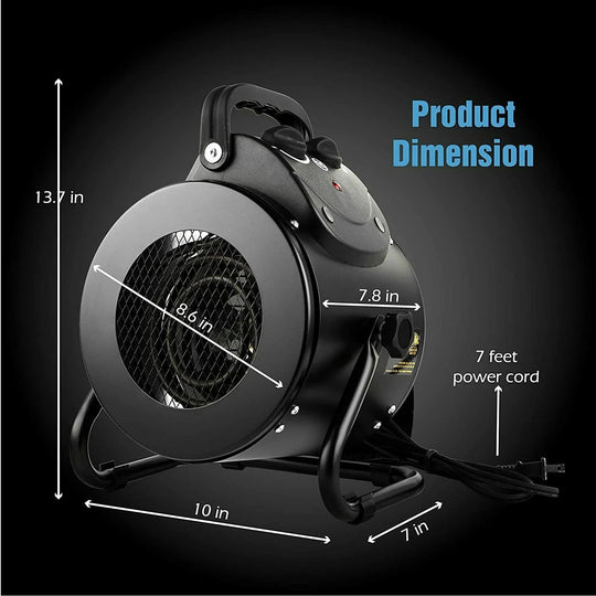 Electric Heater Fan - Greenhouse Use - IPX4 Rated