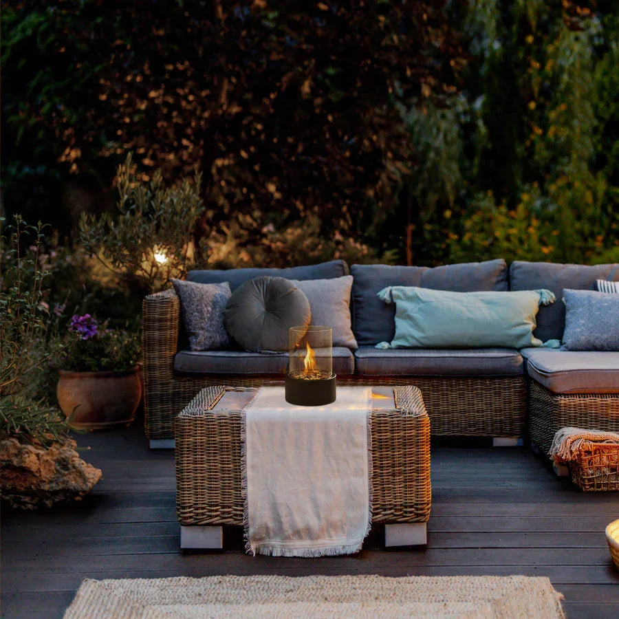 Ethanol Burner - Tabletop Fireplace - Glass Cylinder