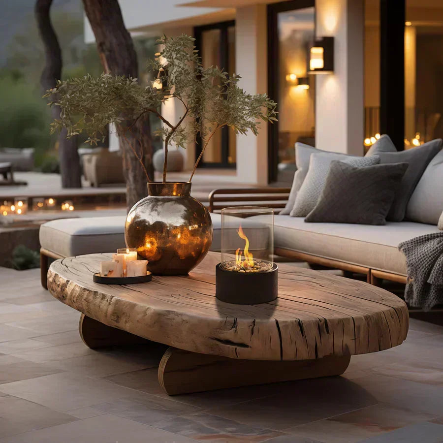 Ethanol Burner - Tabletop Fireplace - Glass Cylinder