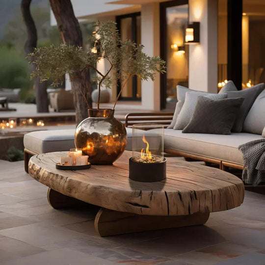 Ethanol Burner - Tabletop Fireplace - Glass Cylinder